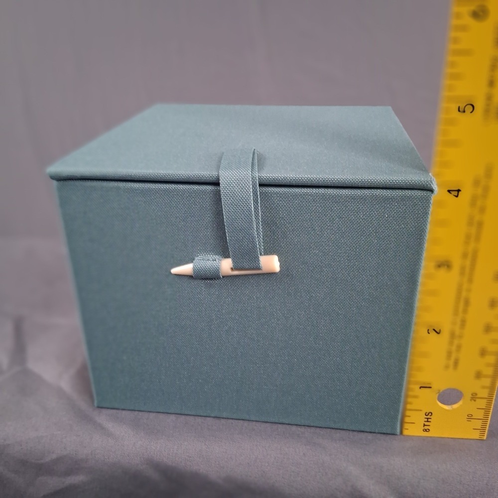 Ceramic Tea Caddy Handmade Pinch Flower Blue Ceramic Tea Sealing Jar Canister - Picture 12 of 13